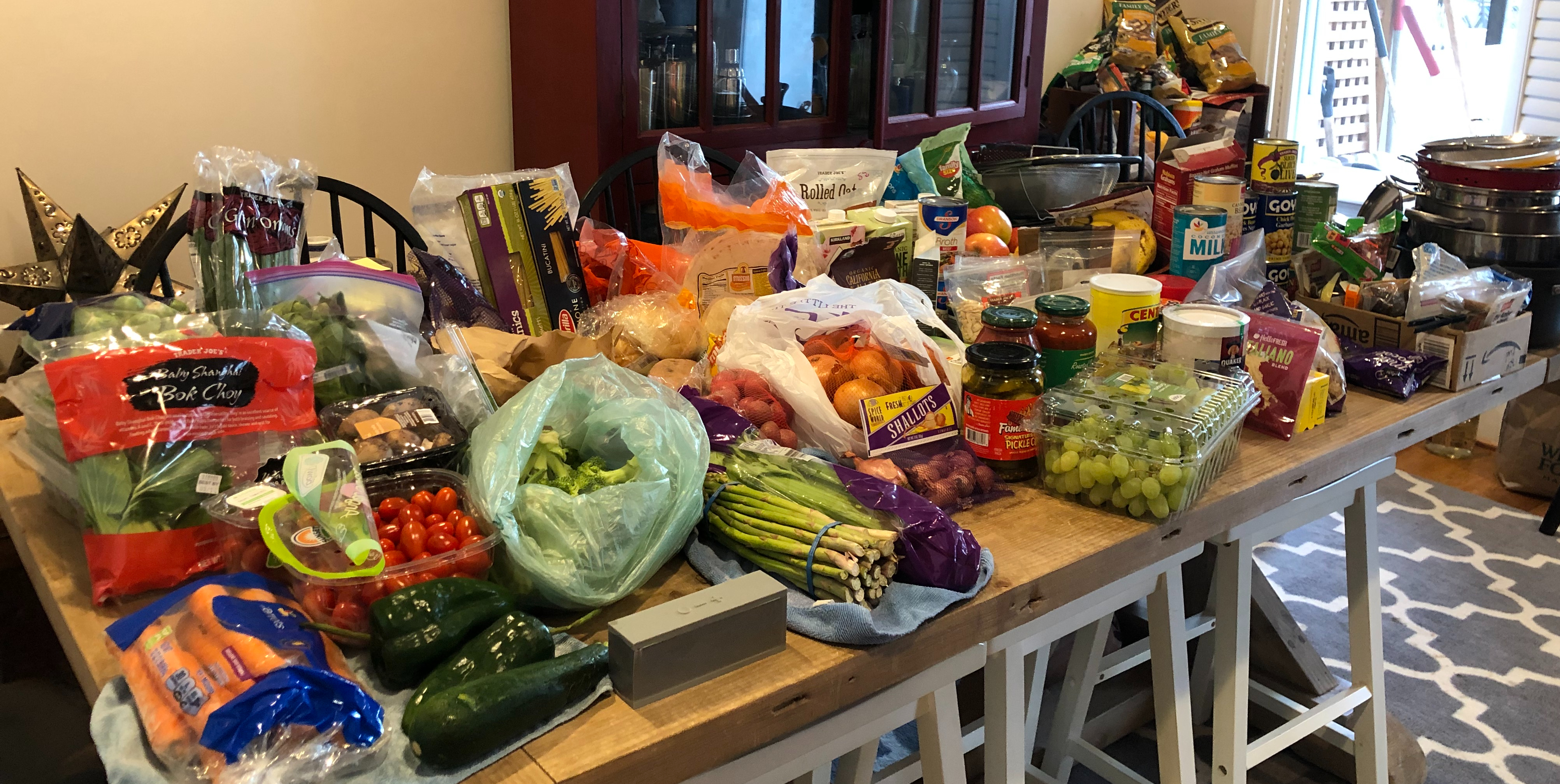 Food ingredients out on a table